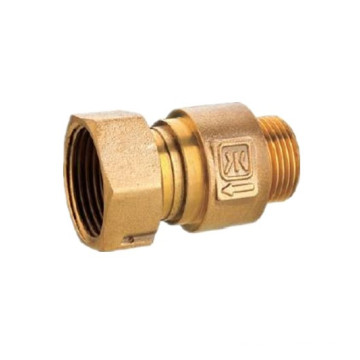 1/2' Forged Brass Water Plumbing Meter Fitting With Compression